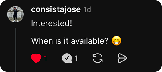 Interested! When is it available?